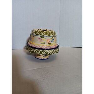 Temptations Presentable Old World Confetti Floral Pedastal Cupcake Stands